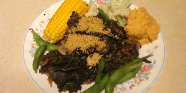 Tasty Mushrooms with Kale