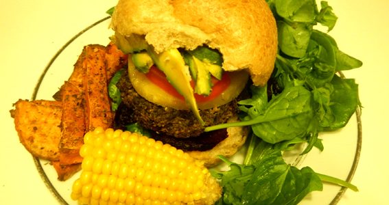 Eggplant, Kale and Mushroom Burgers
