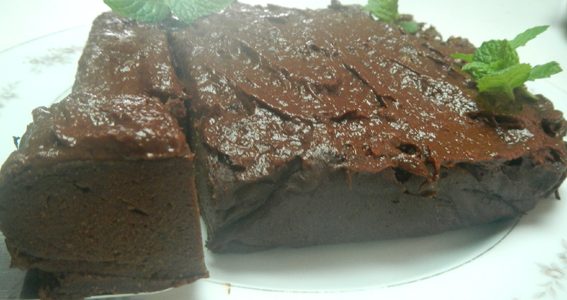 Chocolate Mint Sweet Potato Brownies