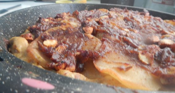 Spiced Apple Polenta Cake