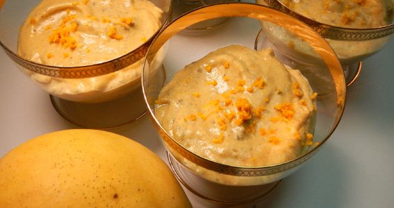 Gingered Mango Pudding