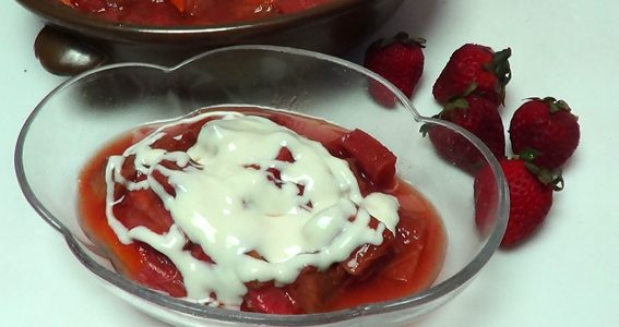 Rhubarb, Strawberry and Orange Compote